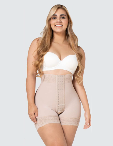 Short Reloj de Arena Cintura 2 Tallas Menos Fajitex.